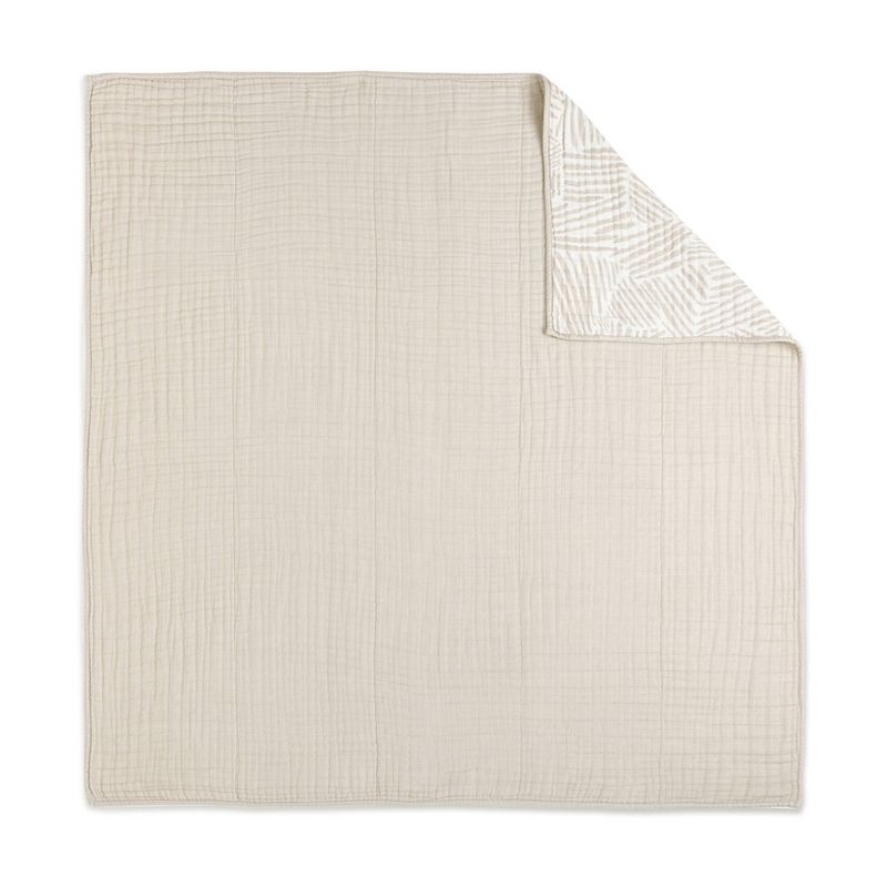 Babyletto Oat Stripe Muslin Quilt, 2 of 8