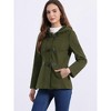 INSPIRE CHIC Women's Casual Winter Outwear Hooded Button Toggle Duffle Coat - 2 of 4