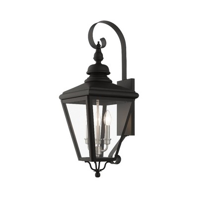 Livex Lighting Adams 3 - Light Wall Light in  Black/Brushed Nickel