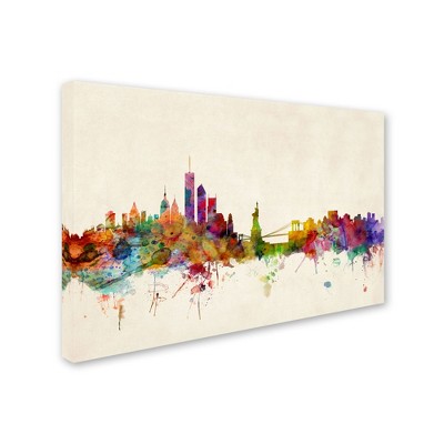 Trademark Fine Art -Michael Tompsett 'New York, New York' Canvas Art