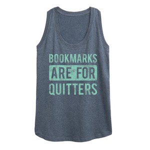 Women's - Instant Message - Bookmarks are for Quitters Graphic Racerback Tank - 1 of 4