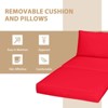 Tangkula 5-Piece Outdoor Rattan Wicker Sofa Set Lounge Chair with Red Cushions - 4 of 4