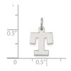 Black Bow Jewelry Sterling Silver, Amanda Collection Small Block Style Initial T Pendant - 4 of 4