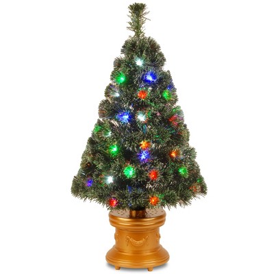 National Tree Company 3 ft Fiber Optic Evergreen Fireworks