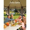 13x13FT Pop-Up Hexagonal Gazebo Tent With Mosquito Netting | Heavy-Duty Steel Frame Outdoor Canopy Shelter for Backyard, Patio, Deck, Lawn - 3 of 4