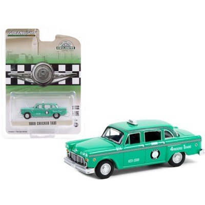 1969 Checker Taxi Light Green "Zone Cab Co." "Hobby Exclusive" 1/64 Diecast Model Car by Greenlight