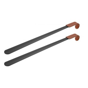 Unique Bargains Stainless Steel Curved Handle Shoe Horn 2 Pcs - 1 of 4