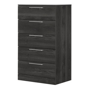 HomeStock 5-Drawer Chest Gray Oak Step One Essential - 1 of 4