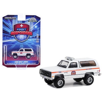 1986 GMC Jimmy White with Orange "NYC EMS Patrol Supervisor" "First Responders" Series 1/64 Diecast Model Car by Greenlight