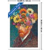 Trends International Reinders: Master Twist - Van Gogh Self Portrait Flowers Framed Wall Poster Prints White Framed Version 14.725" x 22.375" - 3 of 4