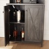 RISOKEYS Dining Room Kitchen with Wine Rack Sideboards Buffets Bar Cabinet Bar Cabinet,for Liquor and Glasses - 4 of 4