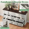 AMERLIFE Farmhouse Drawer Dresser with Storage Drawers - 4 of 4