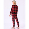 INSPIRE CHIC Women's Pajamas Flannel Printed Long Sleeve Top and Pants Christmas Sets - 4 of 4
