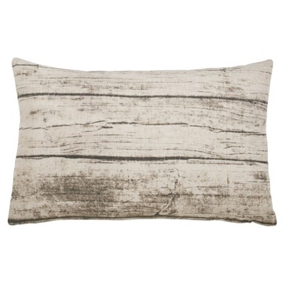 Natural Wood Print Cotton Polyester Pillow Cover 13" x 20"