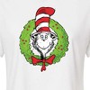 Women's The Cat in the Hat Cat Wreath Cropped Graphic T-Shirt - White - Medium - 2 of 4