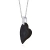 Guili Cubic Zirconia Sterling Silver Rhodium Plated Heart Shape Black Mother Of Pearl pendant - 2 of 2