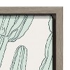 Kate and Laurel Sylvie Cacti Garden Framed Canvas by Alicia Schultz, 18x24, Gray - 3 of 4