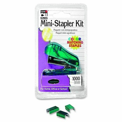 Charles Leonard Mini Stapler Kit Built-in Staple Remover Assorted 82000