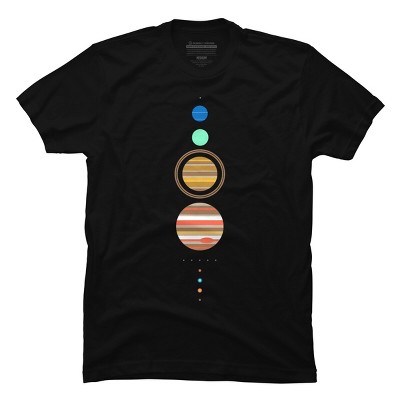 Men's Design By Humans Minimal Solar System By kellabell9 T-Shirt