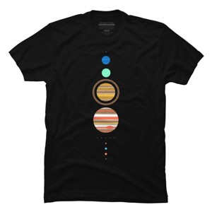 Men's Design By Humans Minimal Solar System By kellabell9 T-Shirt - 1 of 4