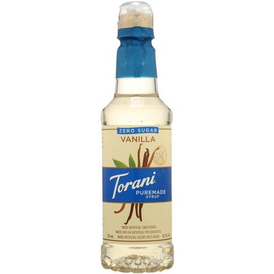 Torani Puremade Vanilla Zero Sugar Syrup - Case of 4 - 12.7 oz