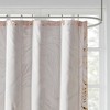 Vanessa Printed Marble Metallic Shower Curtain Blush/Gold - image 3 of 4