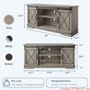 Living Room Farmhouse TV Stand for TVs Up to 65", Rustic Entertainment Center w/Sliding Barn Doors, Storage Cabinets & Adjustable Shelf, Media Console - 2 of 4