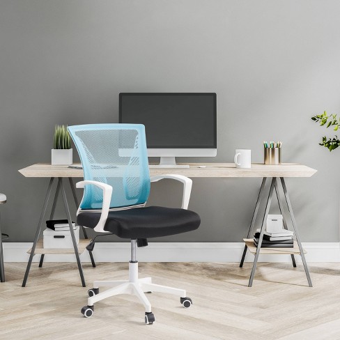 Workspace Ergonomic Mesh Back Office Chair Teal - Corliving : Target