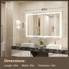 Keonjinn LED Front Light Bathroom Vanity Wall Mirror, 3 Color Temperatures, Anti-fog - 3 of 4