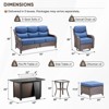 Gymojoy 8 Pieces/9 Pieces Outdoor Fire Pit Table w/ Patio 6in Sofa Swivel Chairs Table Ottoman Set - 2 of 4