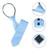 INSPIRE CHIC Men's Formal Casual Pre-tied Solid Color Neck Adjustable Zipper Ties - 3 of 4