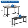 Kitchen Table with Benches, Dining Table Set for 4,Rectangular Dining Table Set for Small Space Apartment Studio - 2 of 4