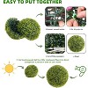 2-Pack/4-Pack Artificial Hanging Plant Balls for Indoor & Outdoor Decor, Balcony, Garden, Backyard - 3 of 4