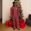 Adult General Sizing Red Tartan Plaid Men's Flannelette Luxe Pajama Set - Posh Peanut - 4 of 4