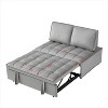 CAVINAS Armless Convertible Sleeping Single Sofa Bed Velvet Upholstered Couch with Removable Back for Apartment - 2 of 4