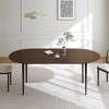 SpassWay 30" Premium Round Wooden Table Multi-Purpose Dining, Meetings & Social Events with Sturdy Four Legs Base (Black/Walnut/Natural Wood Options) - 2 of 4