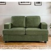 CAVINAS Modern Velvet Loveseat Sofa, Comfortable 2 Seater Couch with Deep Seating and High-Density Foam, Loose Back Cushions, Wide Arms - 3 of 4