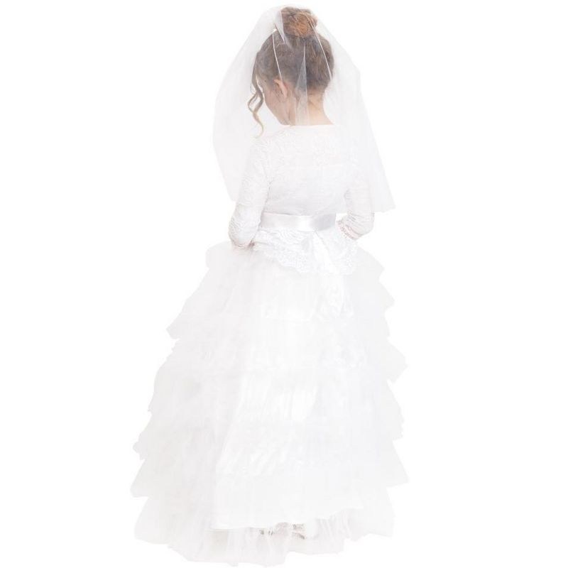 Dress Up America Bridal Gown Costume for Toddler Girls - Bride Dress Up Set, 5 of 6