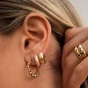42 Pairs Gold Hoop Earrings Set - Chunky Pearl Statement Hoops for Women, Hypoallergenic Mixed Sizes Multipack for Party & Birthday Gift - 3 of 4