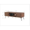 PAGED Wood TV Stand Vintage Entertainment Console with Two Open Shelves, TV Console for Living Room - 2 of 4