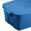 Rubbermaid Roughneck Tote 3 Gallon Storage Container, Heritage Blue (6 Pack) - 2 of 3