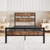 Accent Bed Frame Modern Rustic Wood Grain Design with Headboard and Footboard for Bedroom Twin Size - 3irtyhousy - 3 of 4