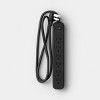 Surge Protector 6-Outlet with 4ft Extension Cord 720J Black - Dealworthy™ - 2 of 3