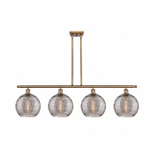 Athens Deco Swirl - 4 Light Stem Hung Island In Industrial Style-12.13 Inches Tall and 48.25 Inches Wide - 1 of 1
