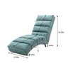 Kumasinova Electric Massage Recliner Chair with 5 Modes, Linen Upholstered Chaise Lounge with Remote Control & Side Pocket, Tufted Accent Chair - 3 of 4