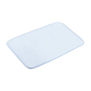 Unique Bargains Microfiber Ultra Absorbent Fast Drying Dish Drying Mat 19.69 x 14.97 Inch Blue 2 Pcs - 1 of 4