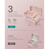 Jewelry Box, Travel Jewelry Case, 2-Layer Jewelry Holder Organizer, 4.6 x 6.3 x 3 Inches, Portable, Versatile Earring Storage - 4 of 4
