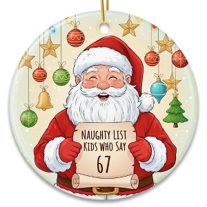 67 Christmas Ornament 2025 - Funny Meme Ornaments for Tree, 6 7 Gag Gift for Teens, Kids, and Friends - 1 of 4