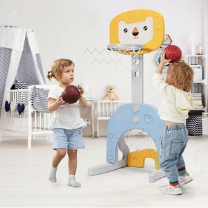 SUGIFT 3-in-1 Adjustable Kids Basketball Hoop Sports Set - 1 of 1