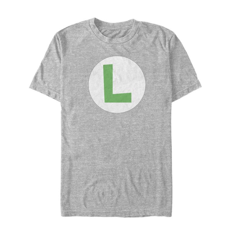 Men's Nintendo Luigi Circle Icon T-Shirt, 1 of 5